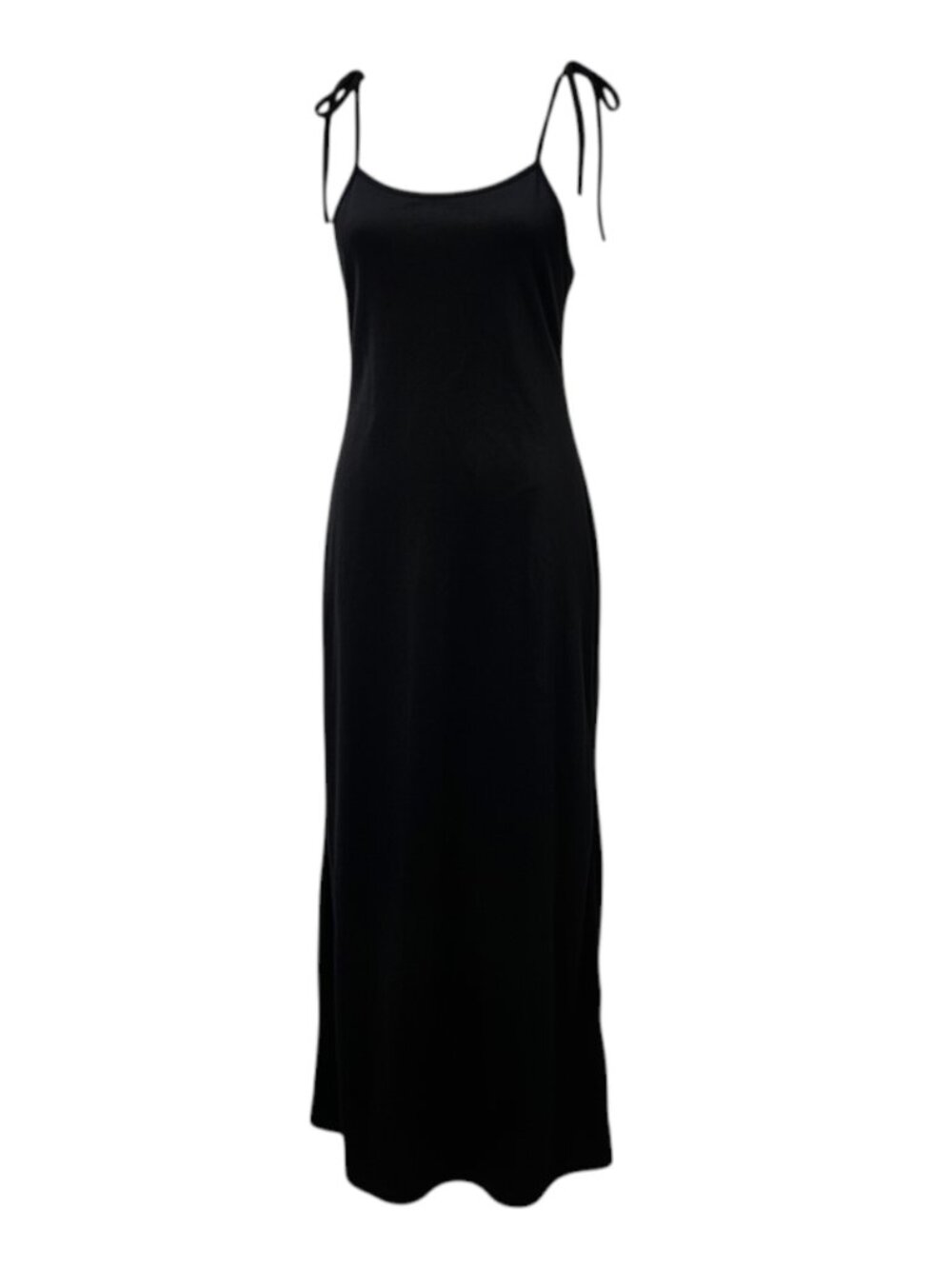 Achèvee Velvet Slip Dress Size 12 Tie Strap Maxi Soft Glam